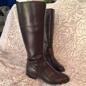 Bandolino brown leather riding boots size 8
